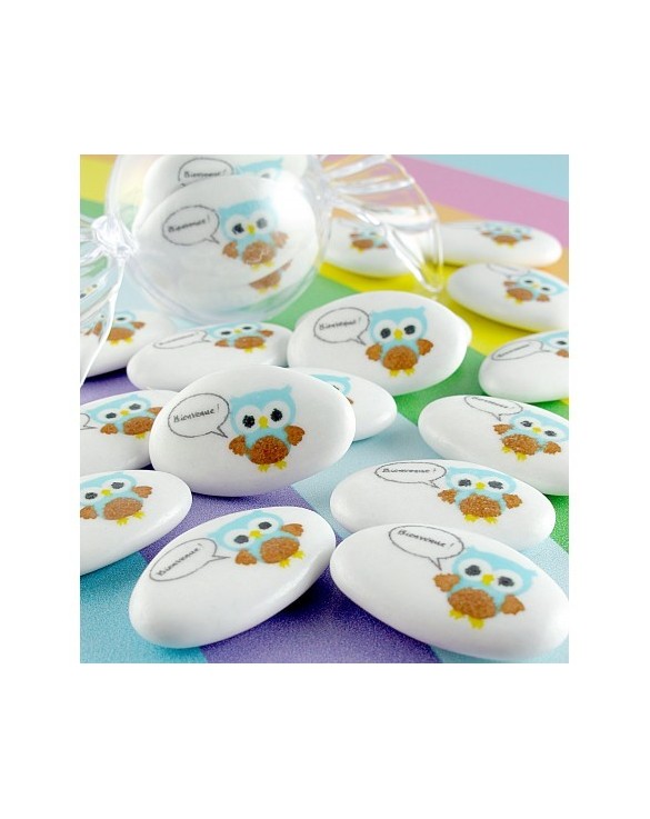 Dessin Baptême Naissance "Chouette"