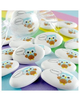 Dessin Baptême Naissance "Chouette"