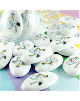 Dessin Baptême Naissance "cigogne"