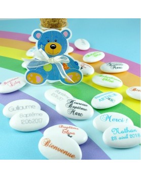 Dragées Baptême Personnalisées Chocolat texte/texte