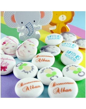 Palets Chocolat Baptême Personnalisés Photo-Texte