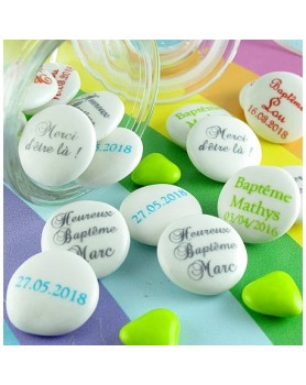 Palets Chocolat Baptême Personnalisés Texte-Texte