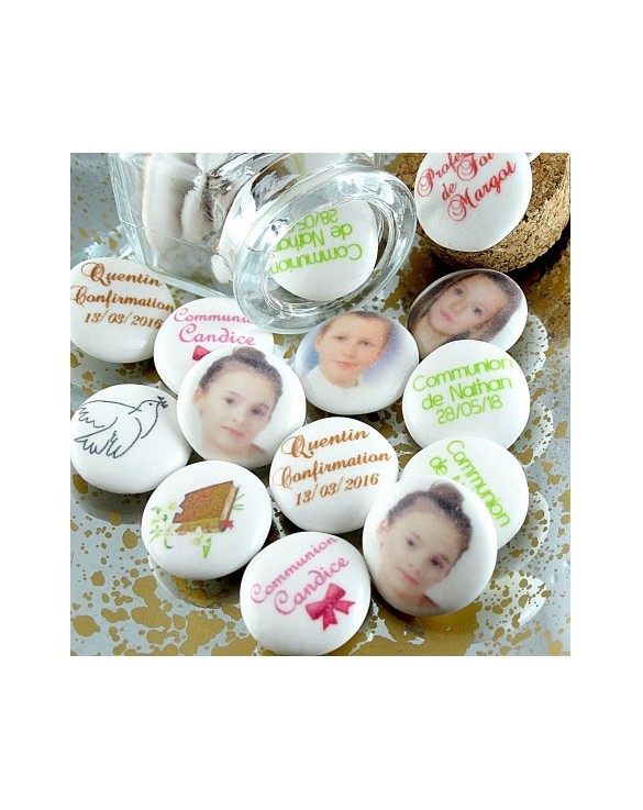 Palets chocolat Communion Personnalisés PHOTO/TEXTE