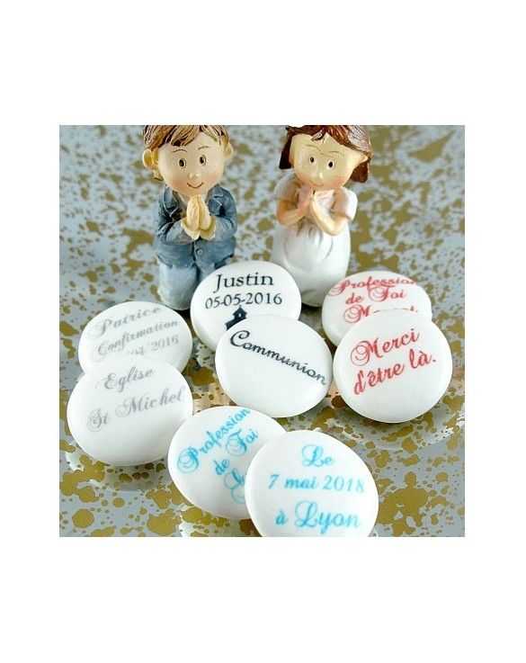 Palets chocolat Communion Personnalisés TEXTE TEXTE