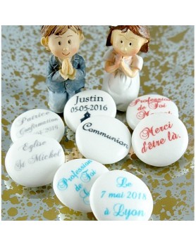 Palets chocolat Communion Personnalisés TEXTE TEXTE