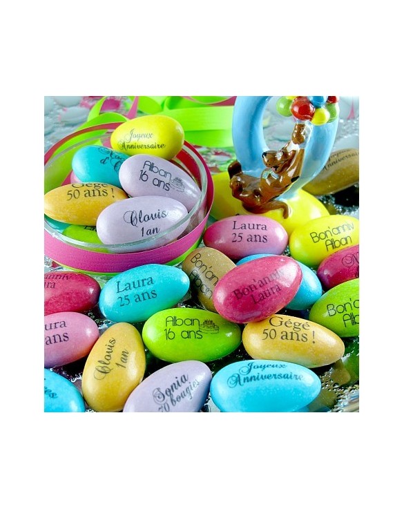 Caramels personnalisés Anniversaire TEXTE