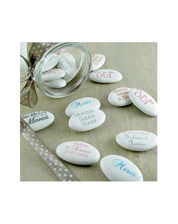 Dragées Mariage Personnalisées Chocolat texte/texte