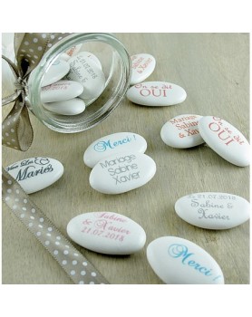 Dragées Mariage Personnalisées Chocolat texte/texte
