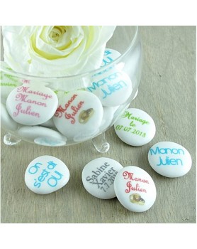 Palet Chocolat Mariage Personnalisés Texte