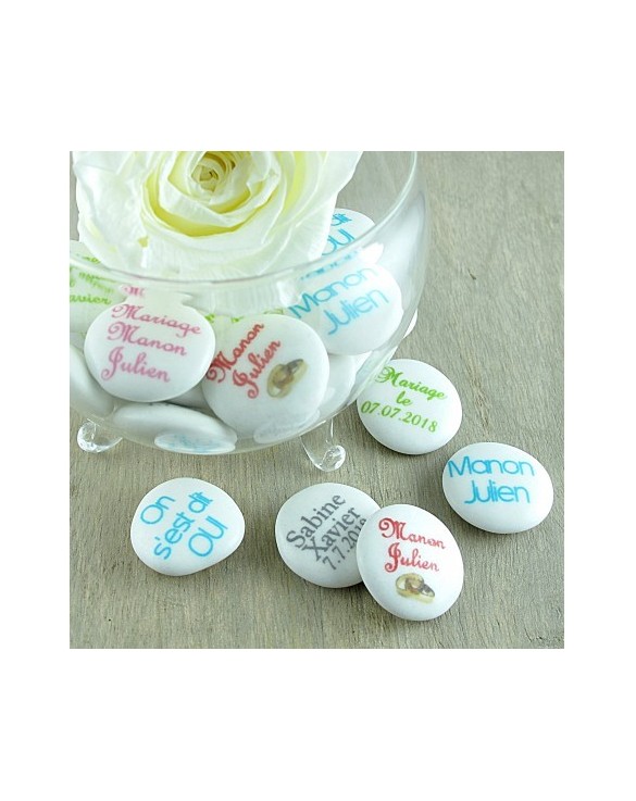 Palet Chocolat Mariage Personnalisés Texte