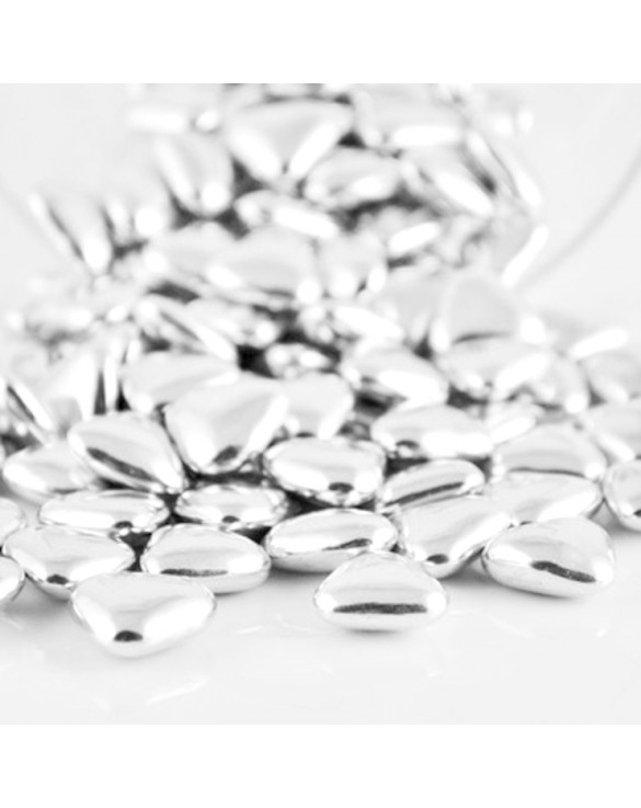 Mini Coeur Chocolat argent