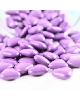 Mini coeurs chocolat 70 % Lilas