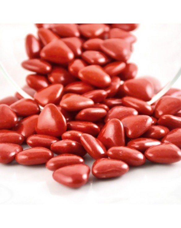 Mini coeurs chocolat 70 % Rouge