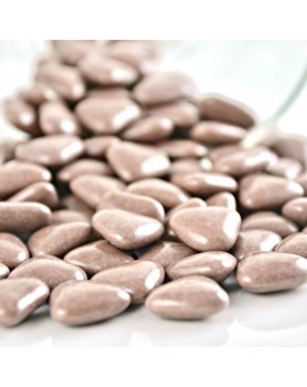 Mini coeurs chocolat 70 % Taupe