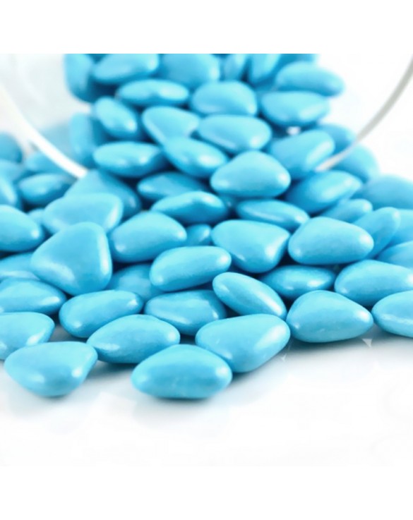 Mini coeurs chocolat 70 % Turquoise
