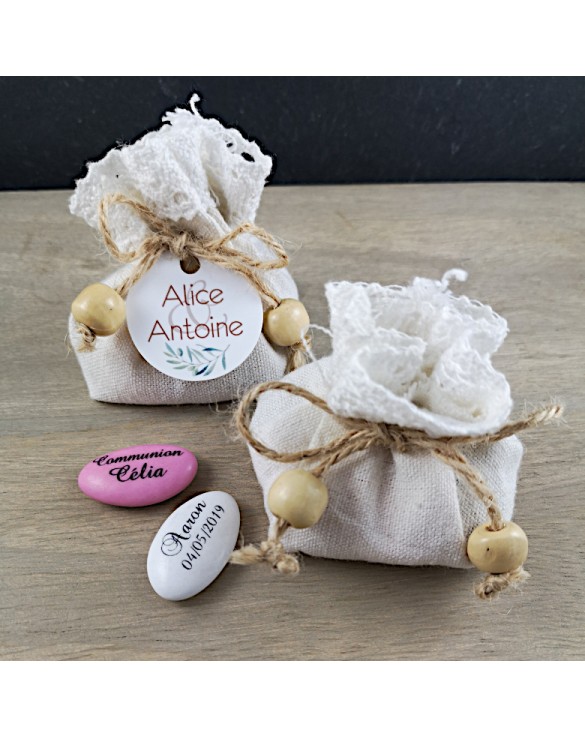 5 Bourses coton et dentelle