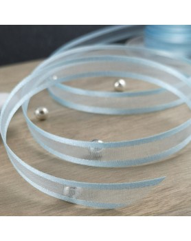 Ruban voile organdi Bleu Ciel