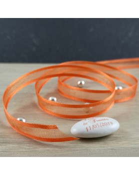 Ruban voile organdi orange