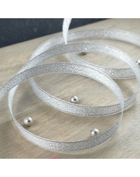Ruban Organza Argent