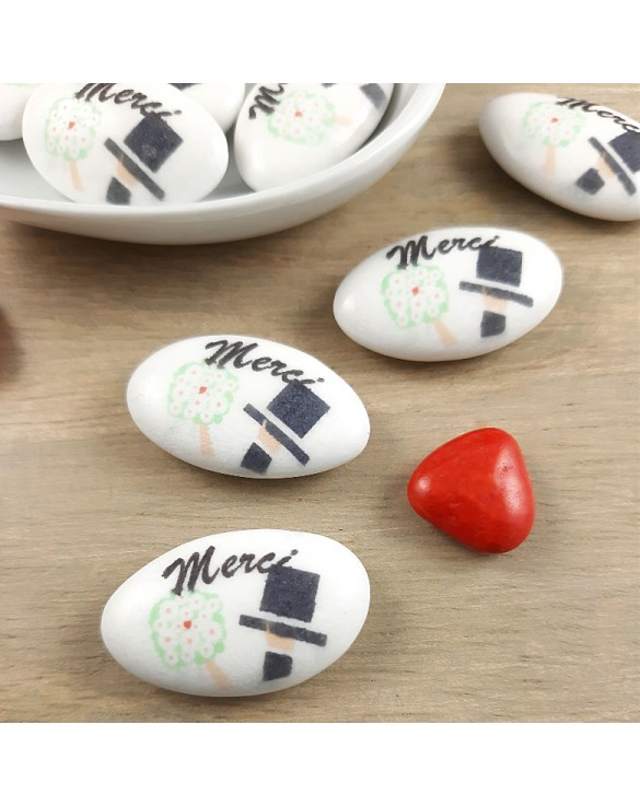 Dragées Mariage "Merci en couleur"