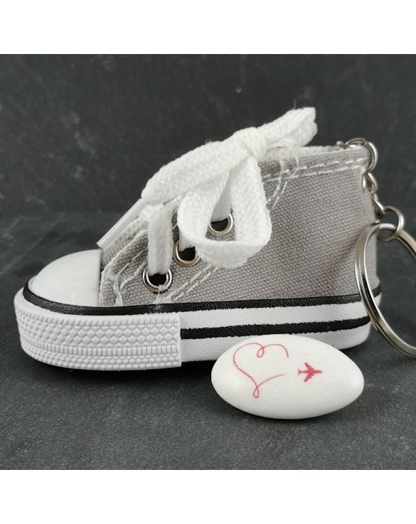 Porte Clés Basket Grise à Dragées
