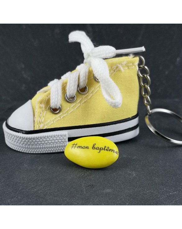 Porte Clés Basket Jaune à Dragées