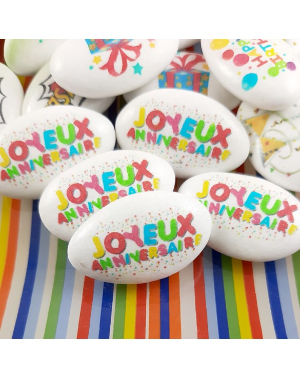 Bonbons anniversaire "joyeux anniversaire"