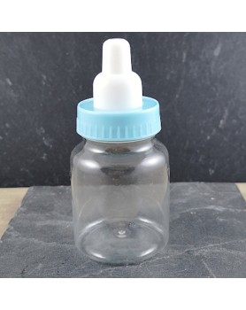 2 Biberons transparents Bleus