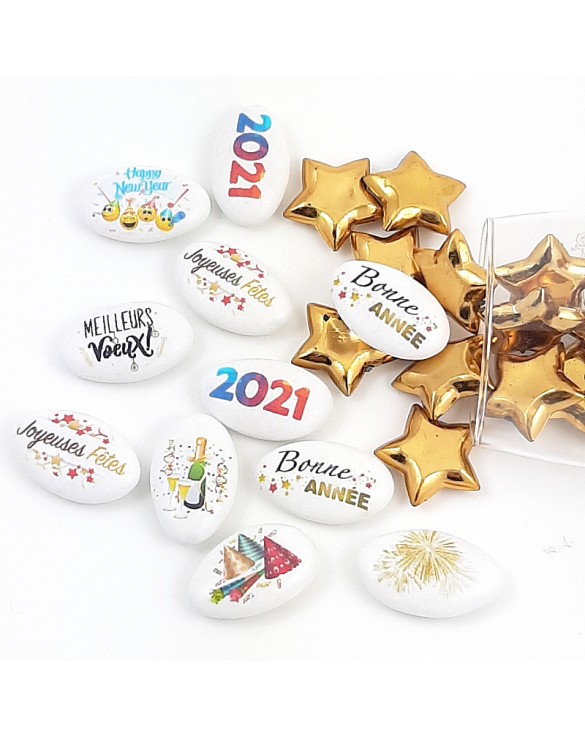 Dragée Chocolat personnalisée "Bonne Année"