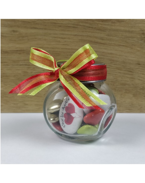 Mini bonbonnière couvercle métal